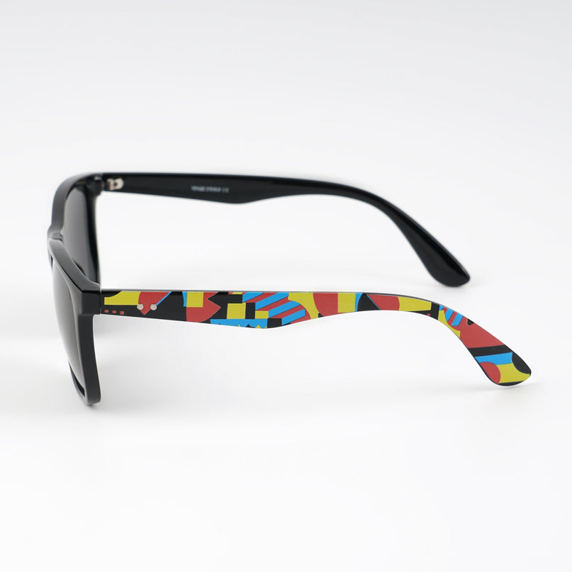 Square Polarized Sunglasses (Black Lens | Black Frame - PMG4813)