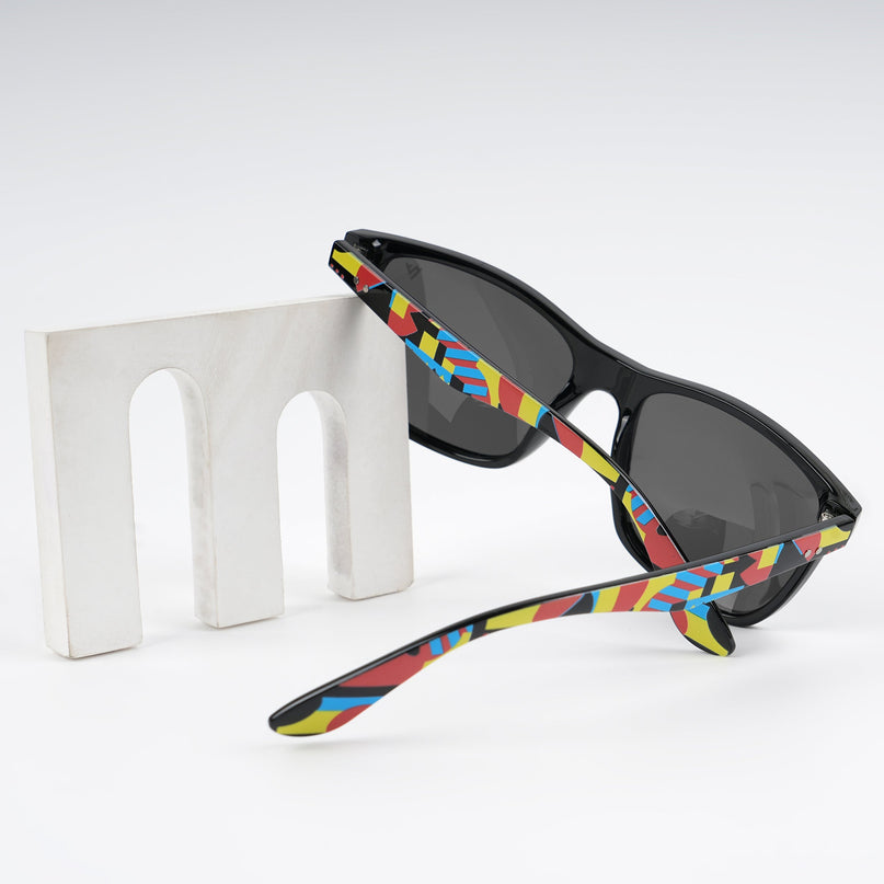Square Polarized Sunglasses (Black Lens | Black Frame - PMG4813)