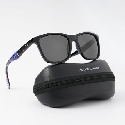 Square Polarized Sunglasses (Black Lens | Black Frame - PMG4816)