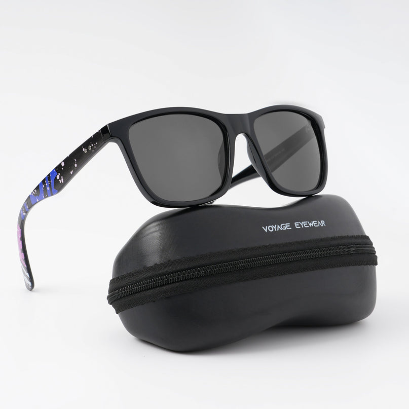 Square Polarized Sunglasses (Black Lens | Black Frame - PMG4816)