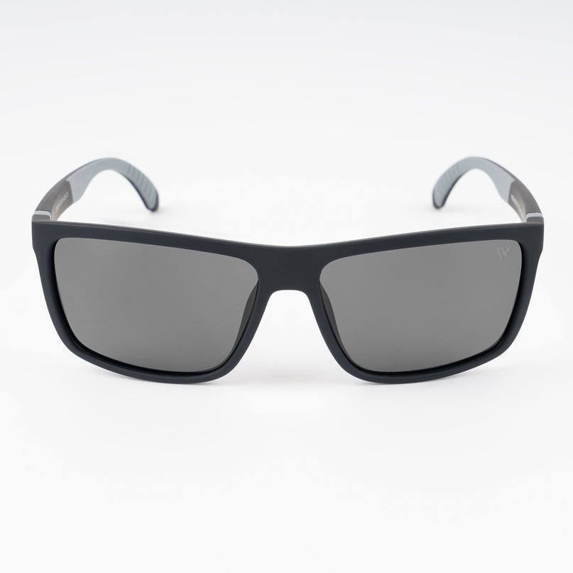 Dunk Matte Black Wayfarer Polarized Sunglasses | Black Lens - PMG5250