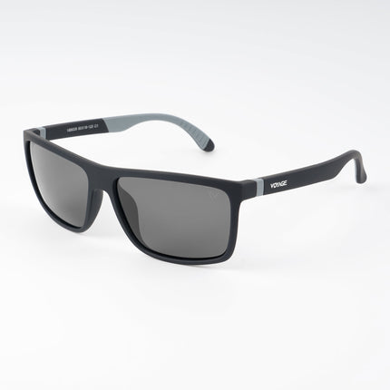 Dunk Matte Black Wayfarer Polarized Sunglasses | Black Lens - PMG5250