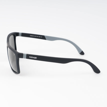 Dunk Matte Black Wayfarer Polarized Sunglasses | Black Lens - PMG5250