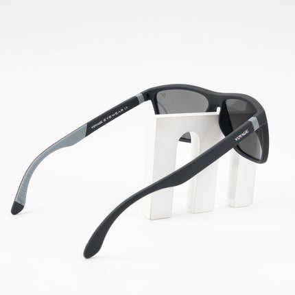 Dunk Matte Black Wayfarer Polarized Sunglasses | Black Lens - PMG5250