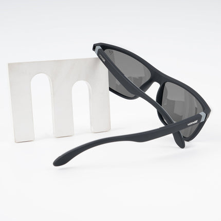 Dunk Matte Black Wayfarer Polarized Sunglasses | Black Lens - PMG5250