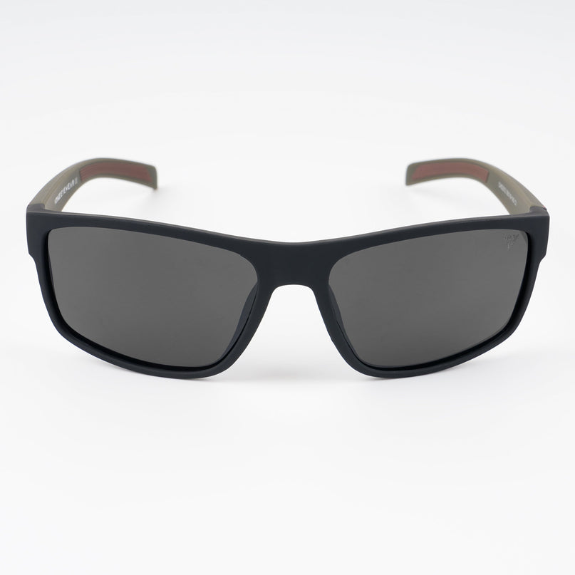 Dunk Matte Black Wayfarer Polarized Sunglasses | Black Lens - PMG5252