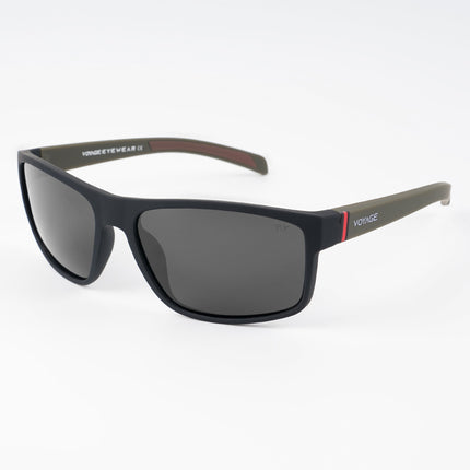 Dunk Matte Black Wayfarer Polarized Sunglasses | Black Lens - PMG5252
