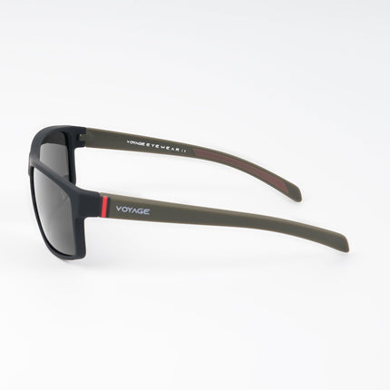 Dunk Matte Black Wayfarer Polarized Sunglasses | Black Lens - PMG5252