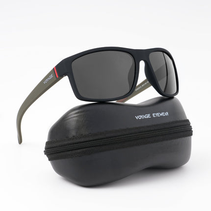 Dunk Matte Black Wayfarer Polarized Sunglasses | Black Lens - PMG5252