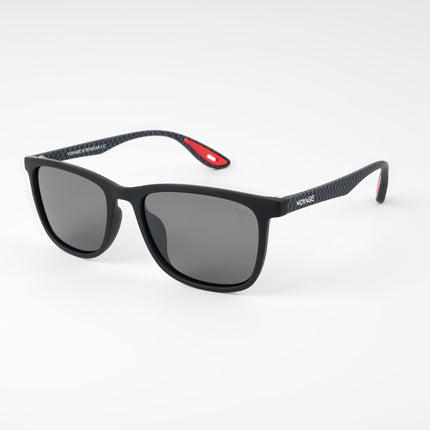 Dunk Matte Black Wayfarer Polarized Sunglasses | Black Lens - PMG5255