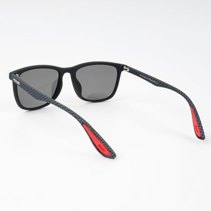Dunk Matte Black Wayfarer Polarized Sunglasses | Black Lens - PMG5255