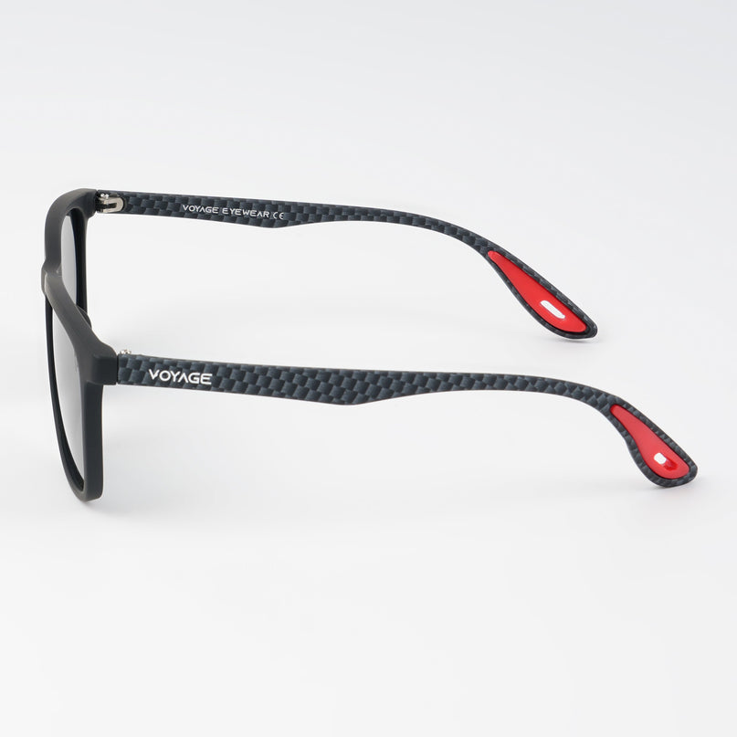 Dunk Matte Black Wayfarer Polarized Sunglasses | Black Lens - PMG5255