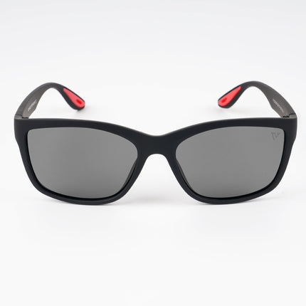 Dunk Matte Black Wayfarer Polarized Sunglasses | Black Lens - PMG5253