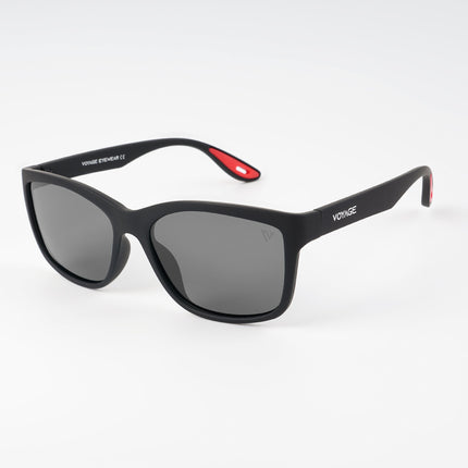 Dunk Matte Black Wayfarer Polarized Sunglasses | Black Lens - PMG5253