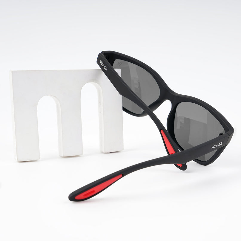 Dunk Matte Black Wayfarer Polarized Sunglasses | Black Lens - PMG5253