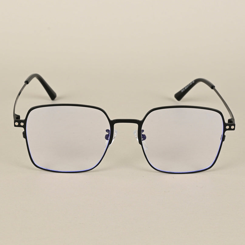 Black Square Clip-On Polarized Eyeglasses - PMG4655