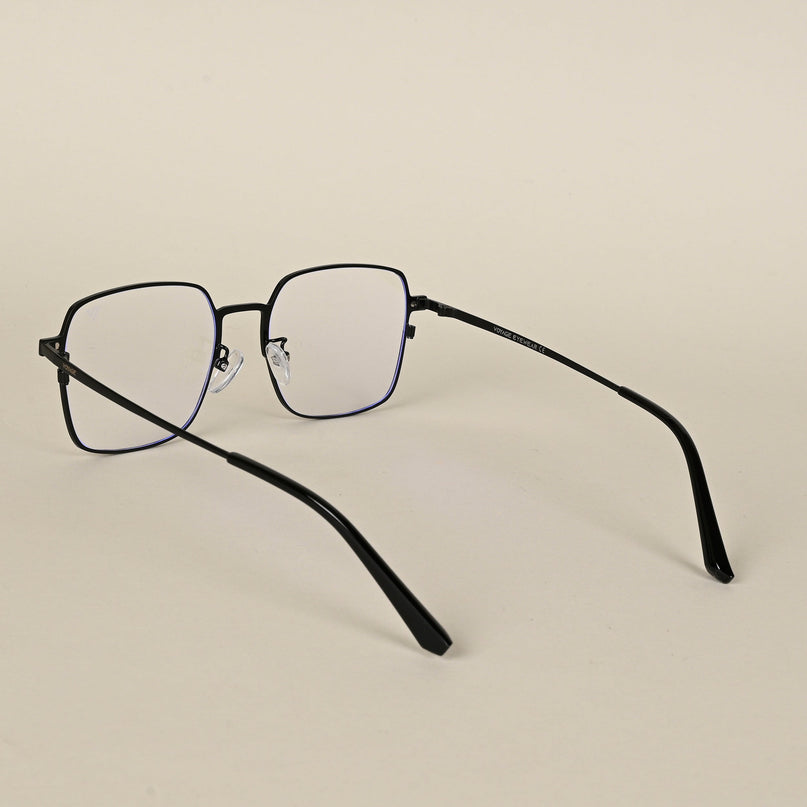 Black Square Clip-On Polarized Eyeglasses - PMG4655
