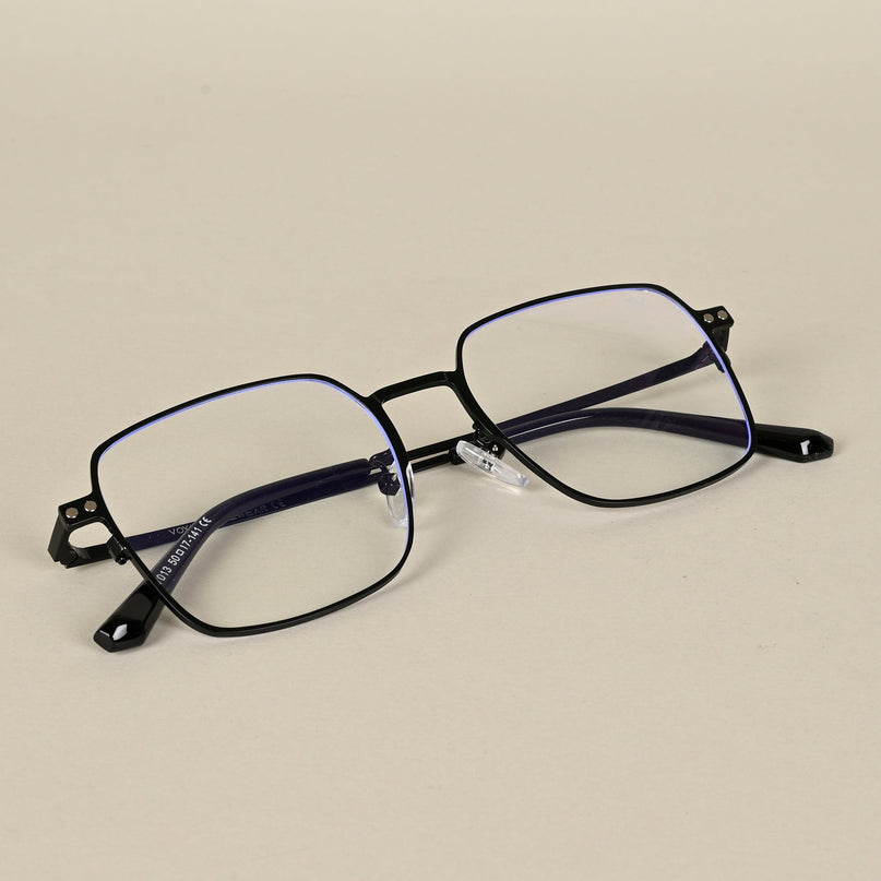 Black Square Clip-On Polarized Eyeglasses - PMG4655
