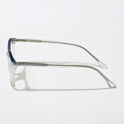 Eyejack Swift Grey & Blue Round Eyeglasses for Men & Women (MB23002CL139-C4)