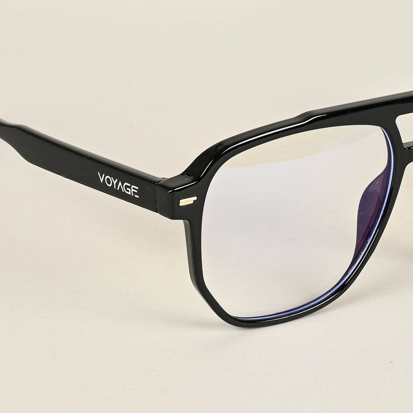 Voyage Maverick Shine Black Wayfarer Eyeglasses for Men & Women - MG4713-C1