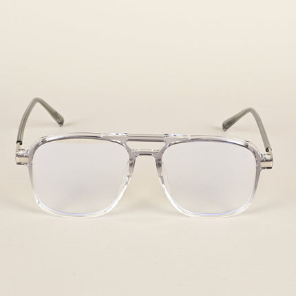 Voyage Maverick Transparent Grey Wayfarer Eyeglasses for Men & Women - MG4710-C2