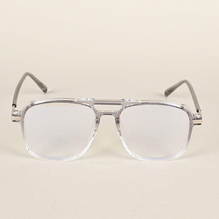 Voyage Maverick Transparent Grey Wayfarer Eyeglasses for Men & Women - MG4710-C2