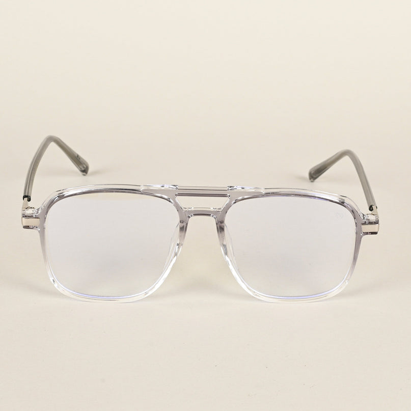 Voyage Maverick Transparent Grey Wayfarer Eyeglasses for Men & Women - MG4710-C2