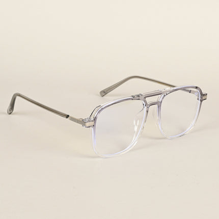 Voyage Maverick Transparent Grey Wayfarer Eyeglasses for Men & Women - MG4710-C2