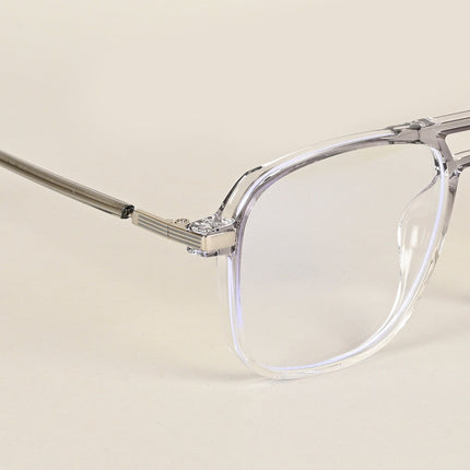 Voyage Maverick Transparent Grey Wayfarer Eyeglasses for Men & Women - MG4710-C2