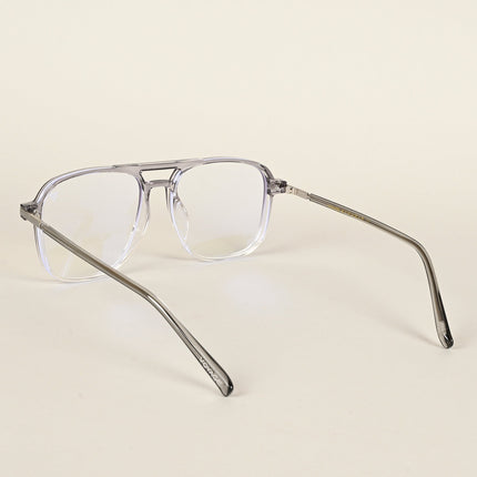 Voyage Maverick Transparent Grey Wayfarer Eyeglasses for Men & Women - MG4710-C2