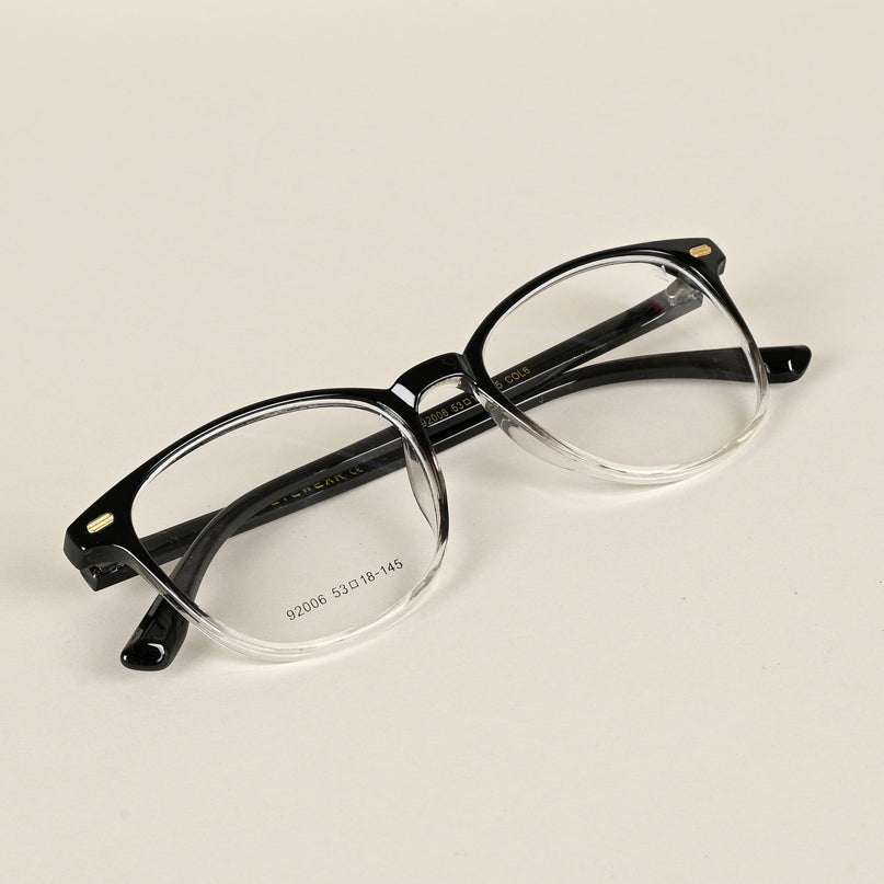 Voyage Black & Clear Square Eyeglasses for Men & Women - MG4725-C4