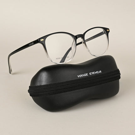 Voyage Black & Clear Square Eyeglasses for Men & Women - MG4725-C4