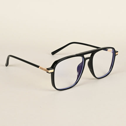 Voyage Maverick Shine Black Wayfarer Eyeglasses for Men & Women - MG4706-C1