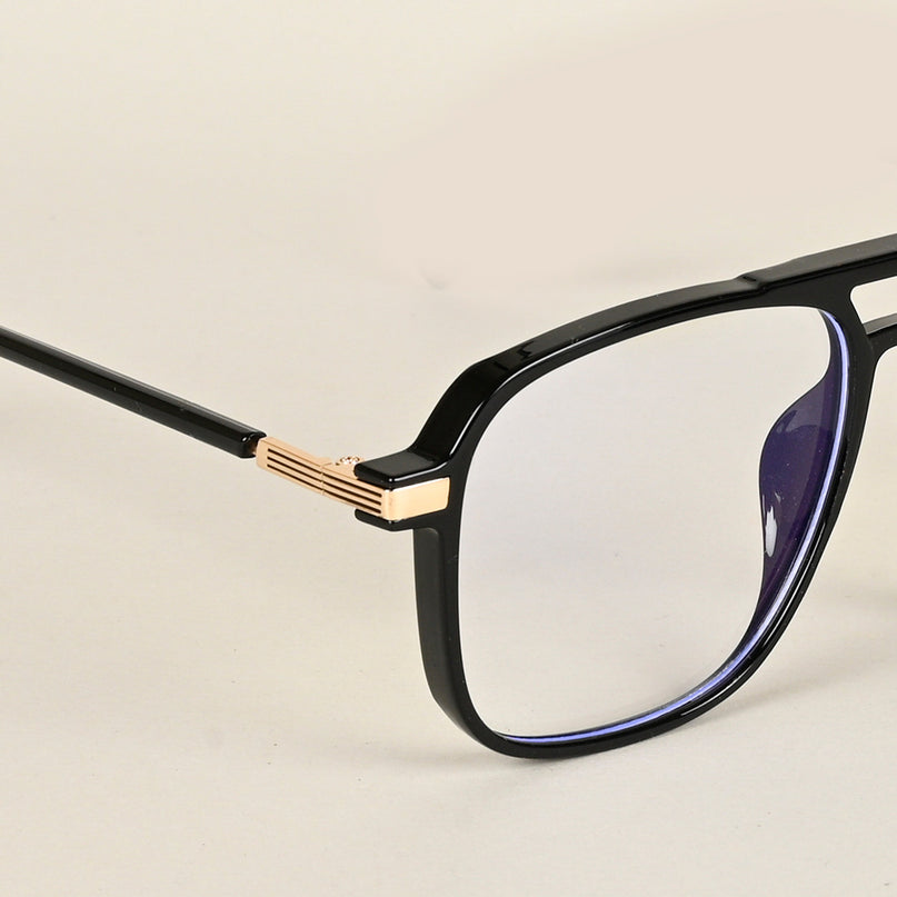 Voyage Maverick Shine Black Wayfarer Eyeglasses for Men & Women - MG4706-C1