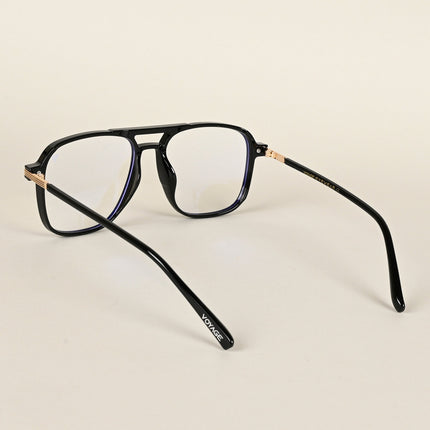 Voyage Maverick Shine Black Wayfarer Eyeglasses for Men & Women - MG4706-C1