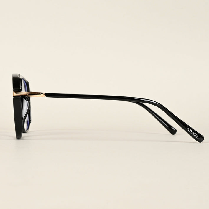 Voyage Maverick Shine Black Wayfarer Eyeglasses for Men & Women - MG4706-C1