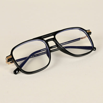 Voyage Maverick Shine Black Wayfarer Eyeglasses for Men & Women - MG4706-C1