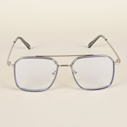 Voyage Maverick Silver Wayfarer Eyeglasses for Men & Women - MG4720-C5