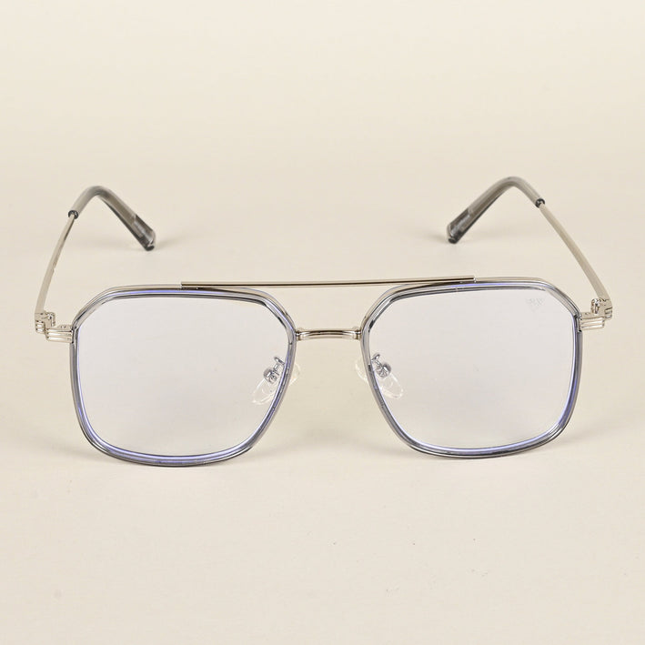 Voyage Maverick Silver Wayfarer Eyeglasses for Men & Women - MG4720-C5