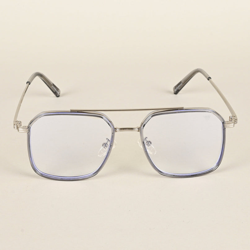 Voyage Maverick Silver Wayfarer Eyeglasses for Men & Women - MG4720-C5