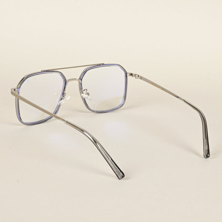 Voyage Maverick Silver Wayfarer Eyeglasses for Men & Women - MG4720-C5