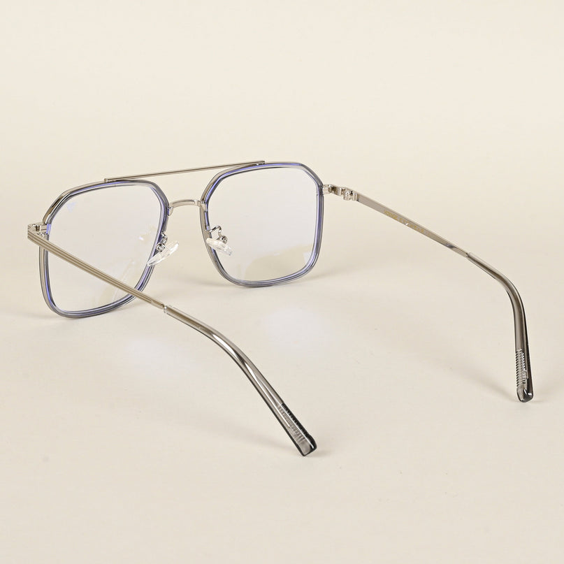 Voyage Maverick Silver Wayfarer Eyeglasses for Men & Women - MG4720-C5