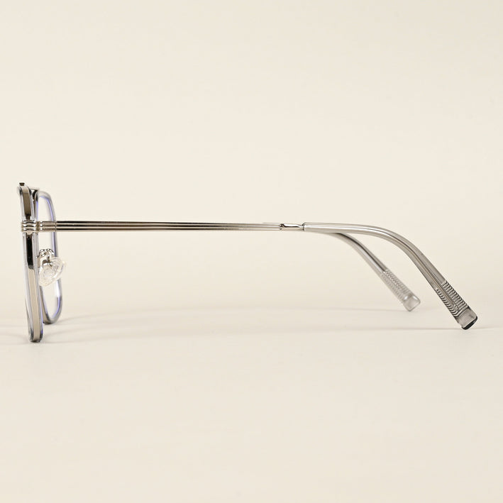 Voyage Maverick Silver Wayfarer Eyeglasses for Men & Women - MG4720-C5