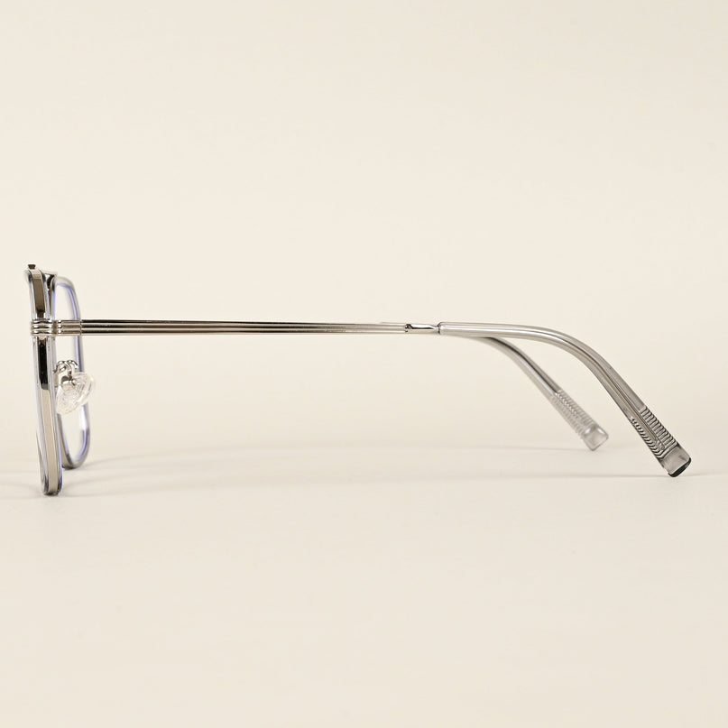 Voyage Maverick Silver Wayfarer Eyeglasses for Men & Women - MG4720-C5
