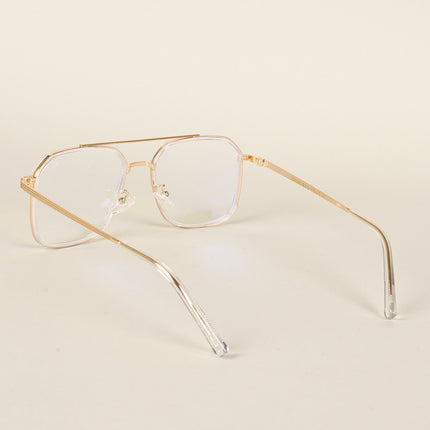 Voyage Maverick Golden Wayfarer Eyeglasses for Men & Women - MG4719-C4