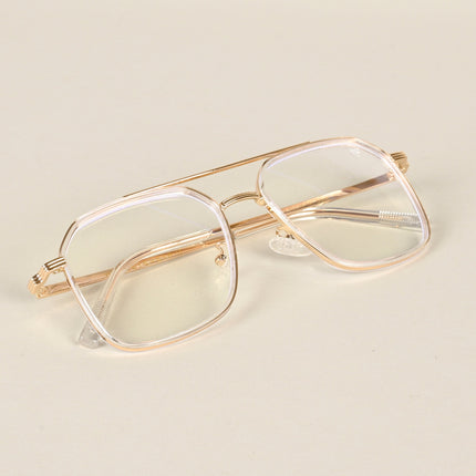 Voyage Maverick Golden Wayfarer Eyeglasses for Men & Women - MG4719-C4