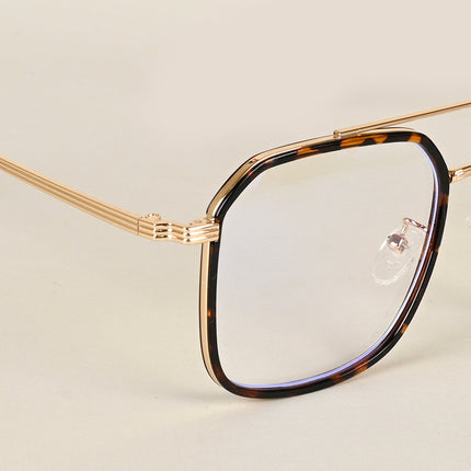 Voyage Maverick Demi Brown & Golden Wayfarer Eyeglasses for Men & Women - MG4722-C2