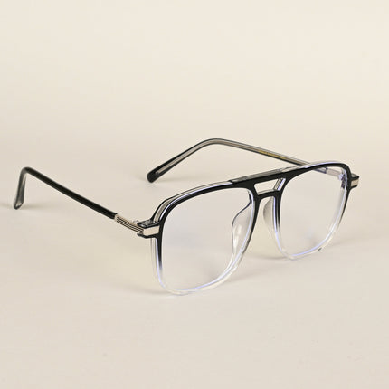 Voyage Maverick Black & Clear Wayfarer Eyeglasses for Men & Women - MG4711-C3