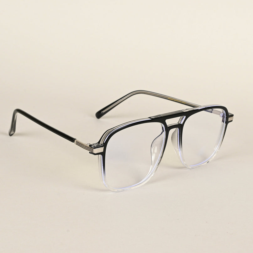 Voyage Maverick Black & Clear Wayfarer Eyeglasses for Men & Women - MG4711-C3
