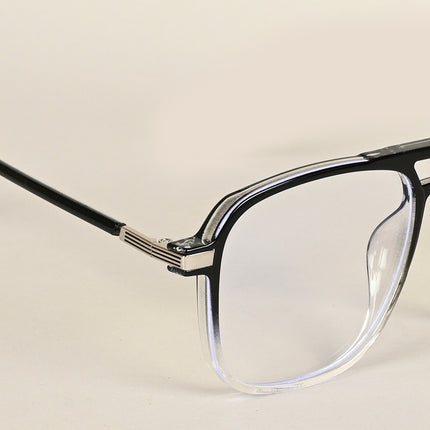 Voyage Maverick Black & Clear Wayfarer Eyeglasses for Men & Women - MG4711-C3